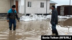 Қарғын су Астананың іргесіндегі Қоянды ауылында әбігерге салды. 27 наурыз, 2024 жыл.