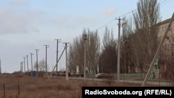 Колонна российской военной техники в Херсонской области