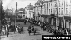 Вступление чехословацких войск в Иркутск, 1918 год.