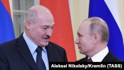 Президент Беларуси Александр Лукашенко и президент России Владимир Путин